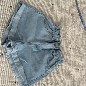 High waisted paper bag waist shorts